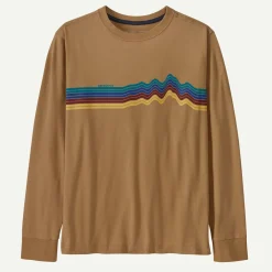 Kids' Long-Sleeved Regenerative Organic Certified&reg; Cotton Ridge Rise Stripe T-Shirt