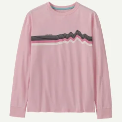 Kids' Long-Sleeved Regenerative Organic Certified&reg; Cotton Ridge Rise Stripe T-Shirt