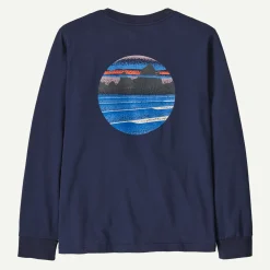 Kids' Long-Sleeved Skyline Stencil T-Shirt