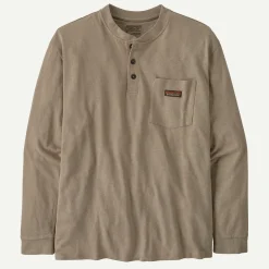 Men's Long-Sleeved Work Henley Pocket Tee