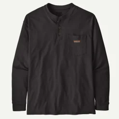 Men's Long-Sleeved Work Henley Pocket Tee