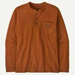 Men's Long-Sleeved Work Henley Pocket Tee