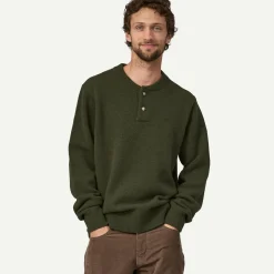 Men's Recycled Wool-Blend Buttoned Sweater