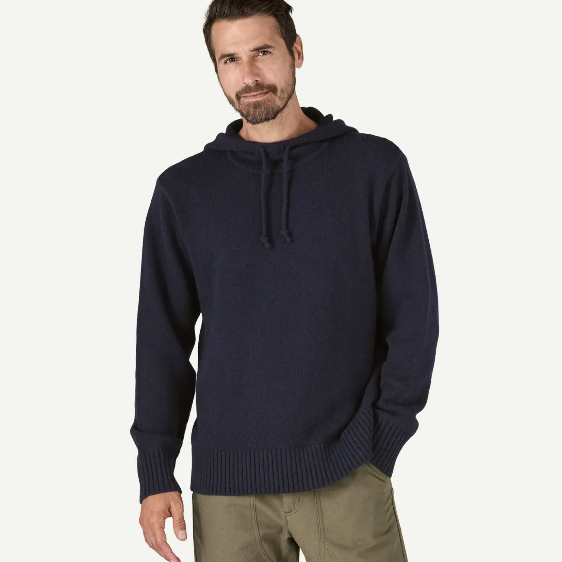 Men's Recycled Wool-Blend Sweater Hoody