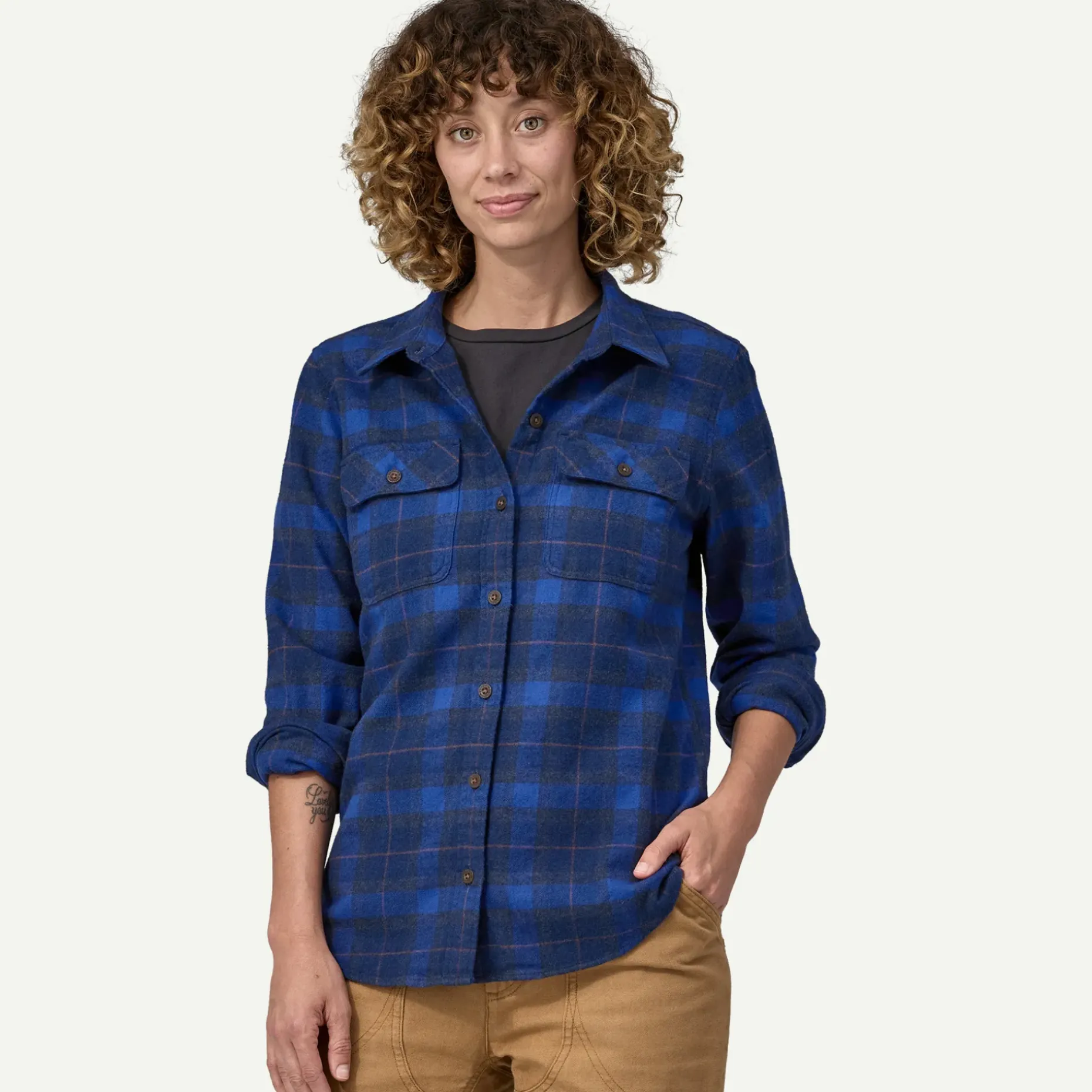 Women's Long-Sleeved Organic Cotton Midweight Fjord Flannel Shirt