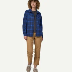 Women's Long-Sleeved Organic Cotton Midweight Fjord Flannel Shirt