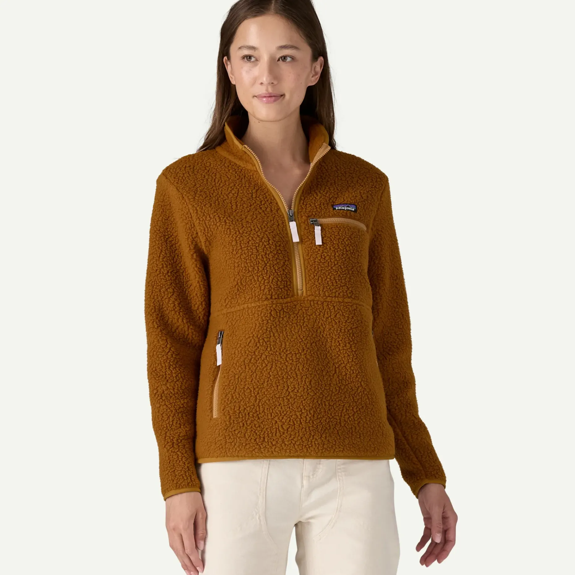 Women's Retro Pile Fleece Marsupial Pullover