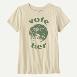 Women's Vote Her Organic Ringer Tee